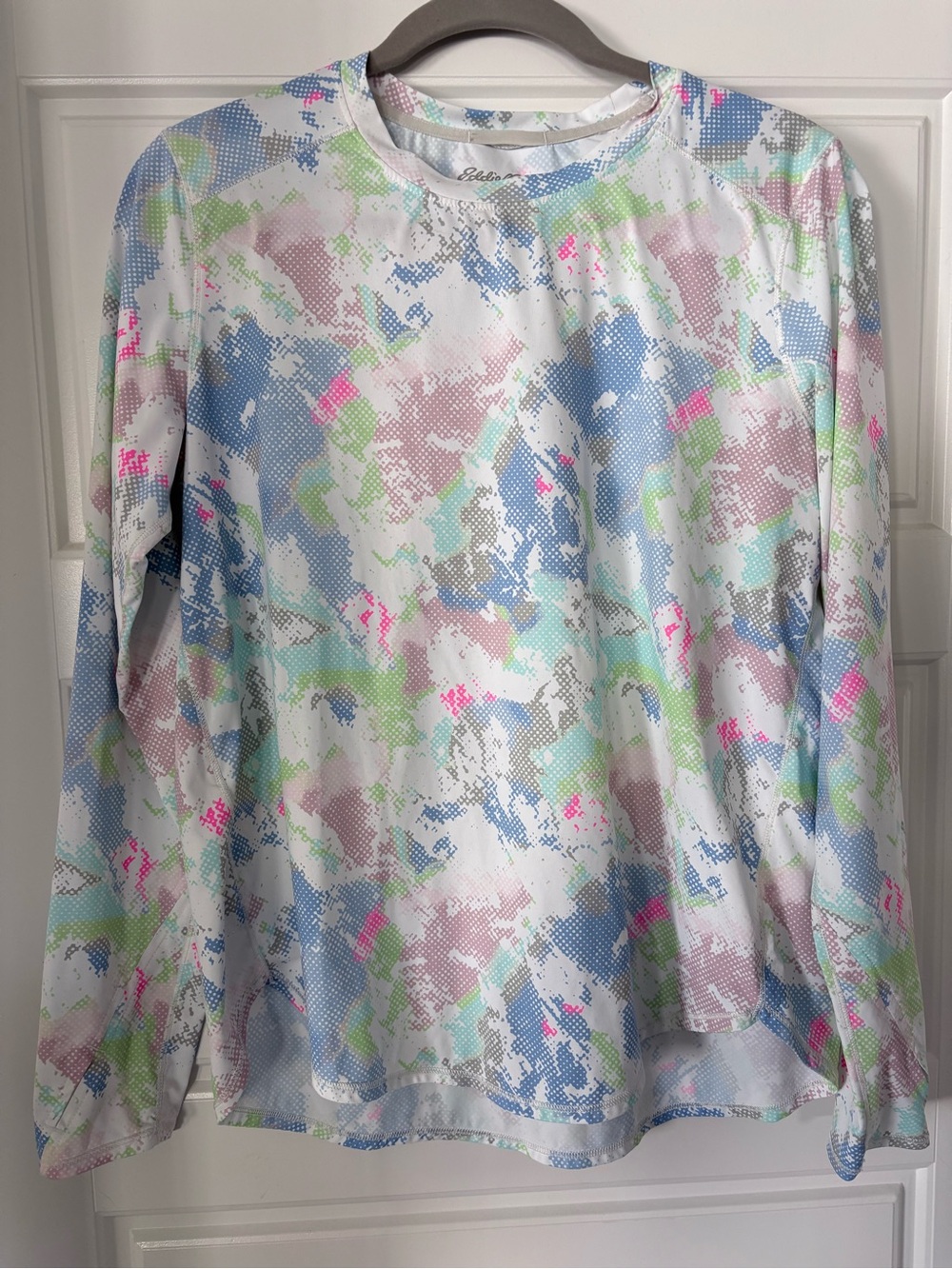 Eddie Bauer Long-Sleeve Abstract Print Women's Top - Pastel Multi
